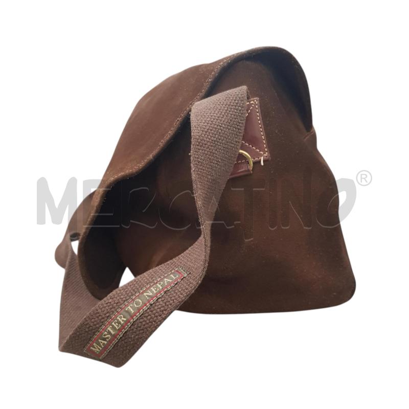 BORSA MASTER BY NANNINI K28611 NEPAL SCAMOSCIATA MARRONE | Mercatino dell'Usato Civitavecchia 2