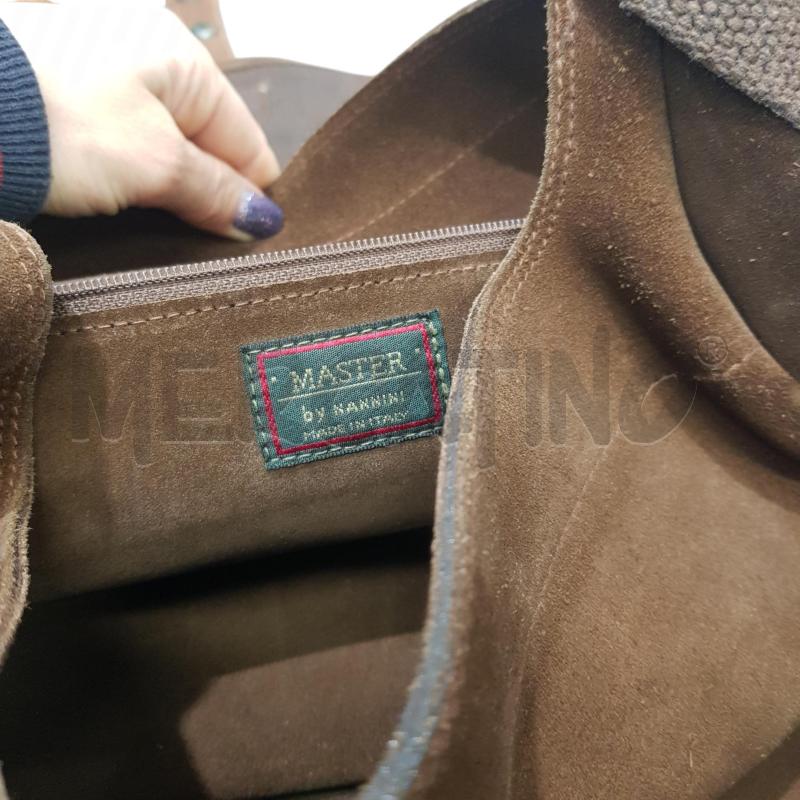 BORSA MASTER BY NANNINI K28611 NEPAL SCAMOSCIATA MARRONE | Mercatino dell'Usato Civitavecchia 3