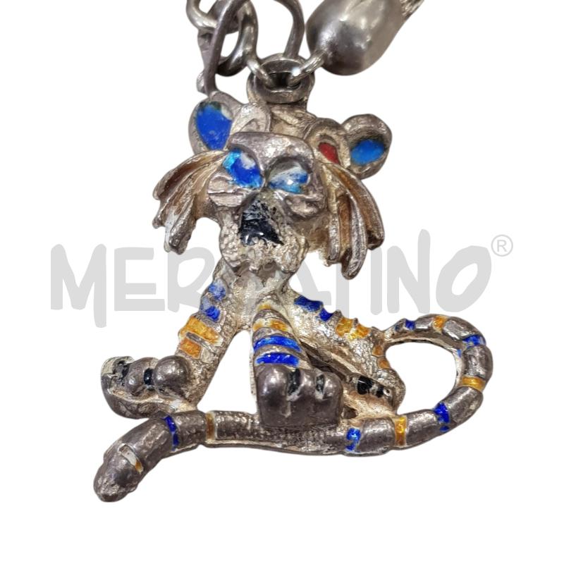 BRACCIALE ARG CIONDOLO LEONE VINTAGE SMALTATO | Mercatino dell'Usato Civitavecchia 3