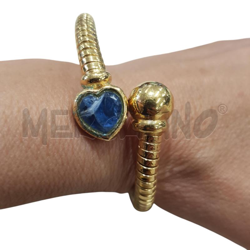 BRACCIALE CASCIO BEJOUX PIETRA CUORE BLU | Mercatino dell'Usato Civitavecchia 1