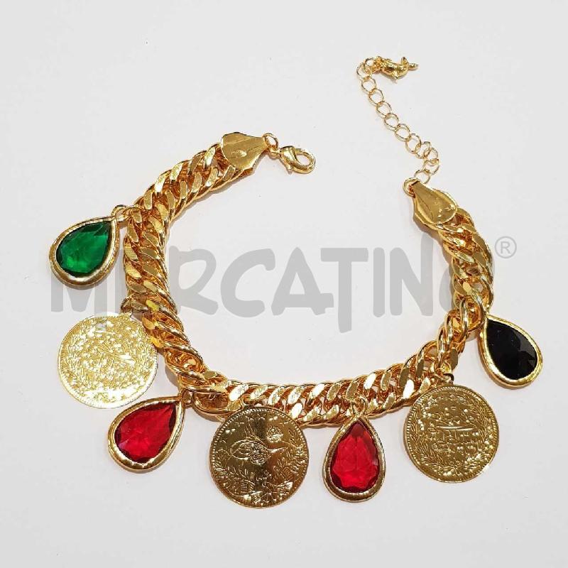 BRACCIALE CHARM MONETE E SILM PIETRA  | Mercatino dell'Usato Civitavecchia 1