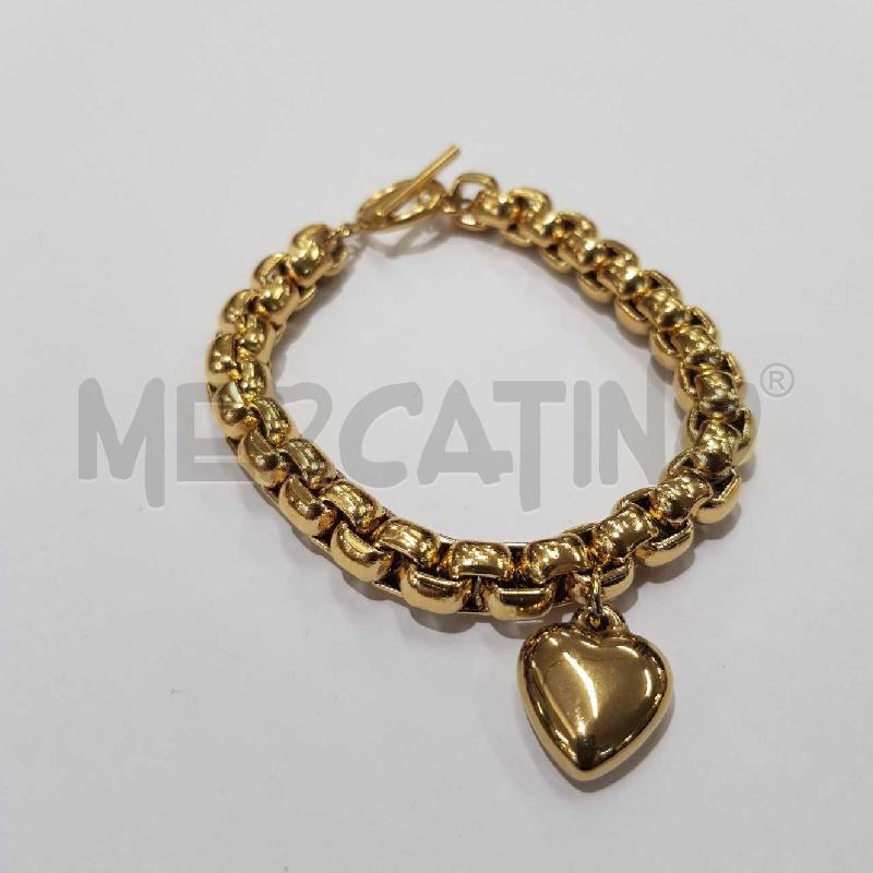 BRACCIALE CUORE CATENA DORATA  | Mercatino dell'Usato Civitavecchia 1
