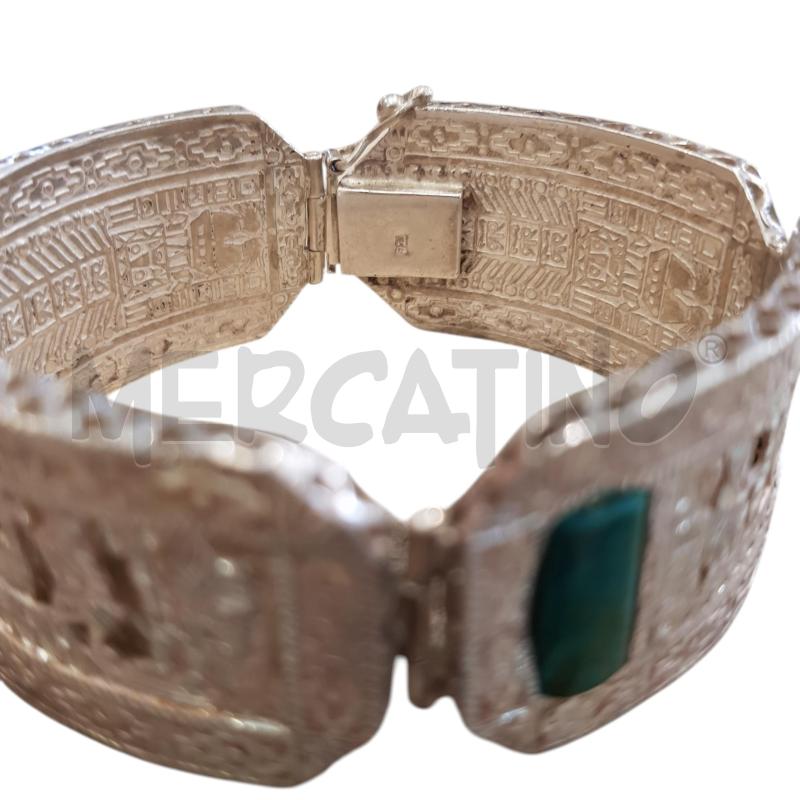 BRACCIALE PERUVIANO ARG CON CRISOCOLLA | Mercatino dell'Usato Civitavecchia 3