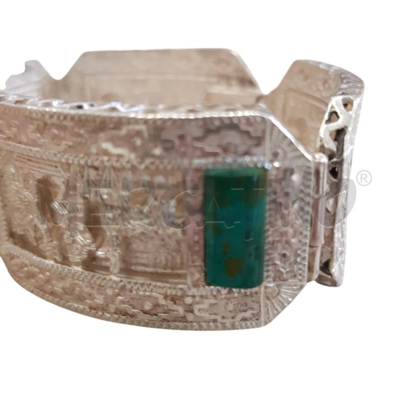 BRACCIALE PERUVIANO ARG CON CRISOCOLLA | Mercatino dell'Usato Civitavecchia 4