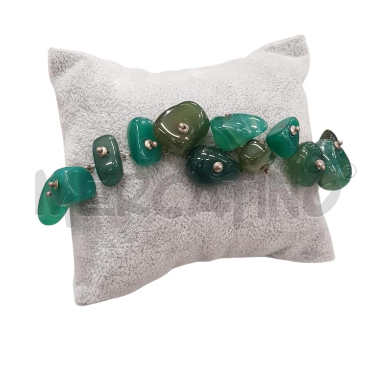 BRACCIALE PIETRE AGATA VERDI | Mercatino dell'Usato Civitavecchia 1