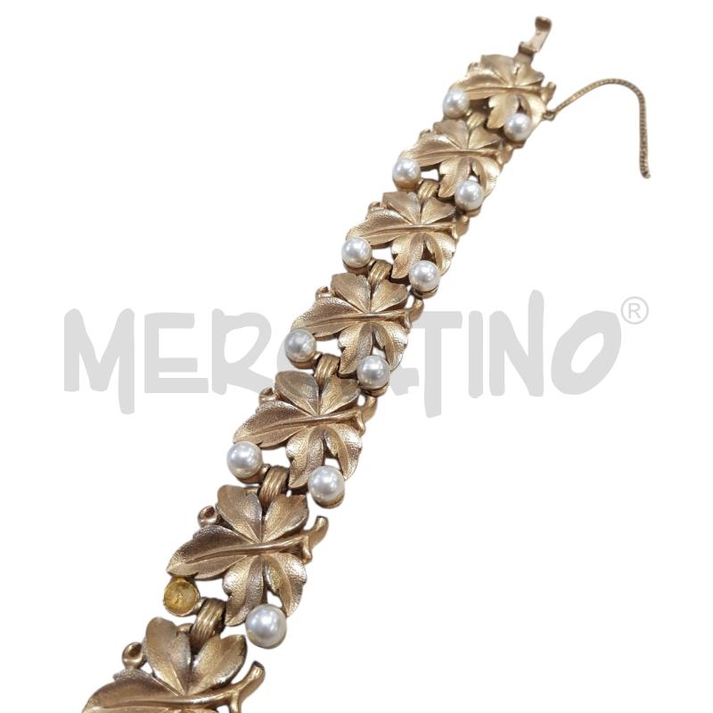 BRACCIALE TRIFARI BOTANICA FOGLIE PERLINE MANCANTI | Mercatino dell'Usato Civitavecchia 2