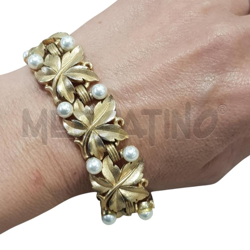 BRACCIALE TRIFARI BOTANICA FOGLIE PERLINE MANCANTI | Mercatino dell'Usato Civitavecchia 3