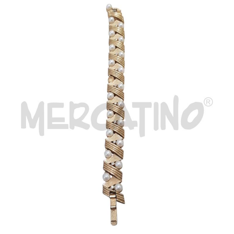 BRACCIALE TRIFARI DORATO PERLINE MANCANTI | Mercatino dell'Usato Civitavecchia 1