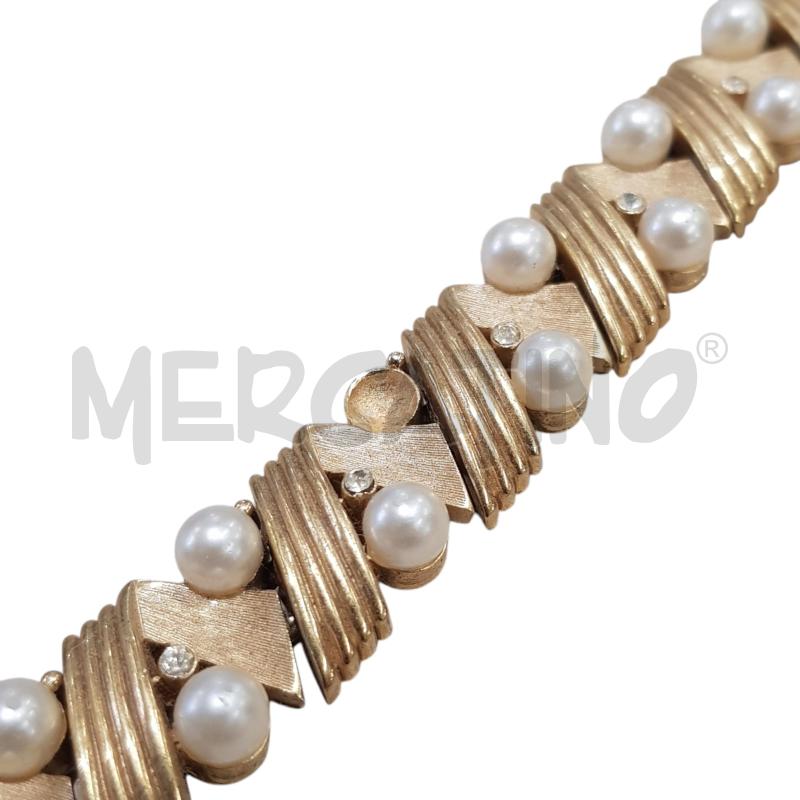 BRACCIALE TRIFARI DORATO PERLINE MANCANTI | Mercatino dell'Usato Civitavecchia 4