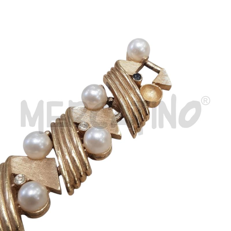 BRACCIALE TRIFARI DORATO PERLINE MANCANTI | Mercatino dell'Usato Civitavecchia 5