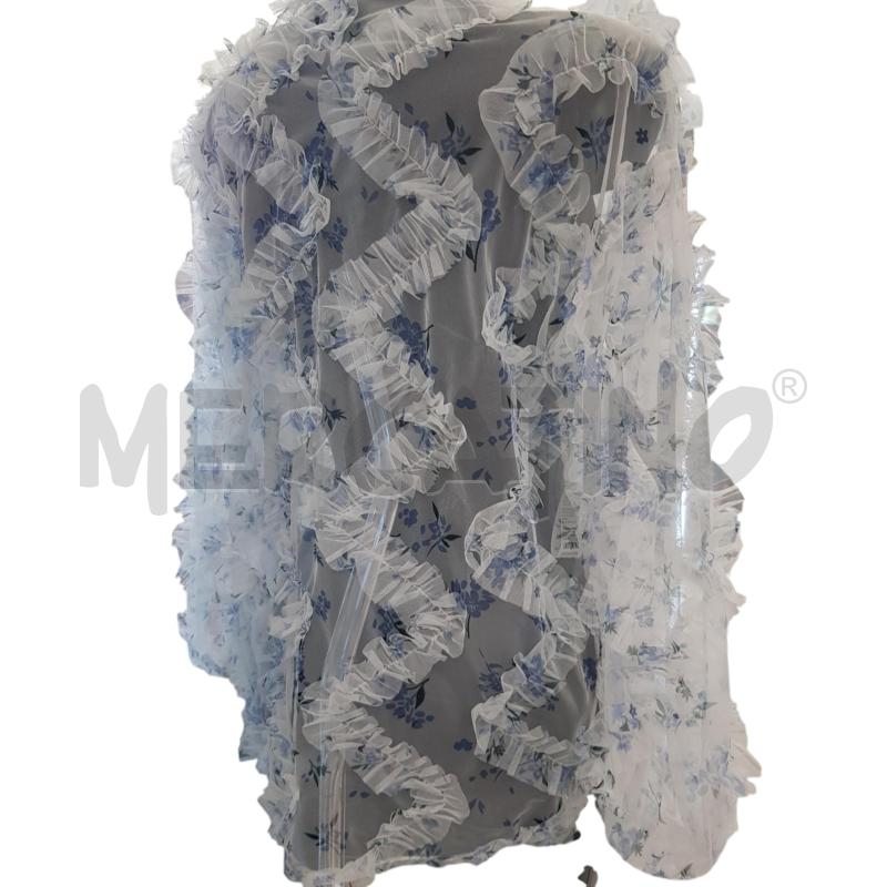 CAMICIA D IMPERIAL BIANCO FIORI CELESTI ROUCHES | Mercatino dell'Usato Civitavecchia 3