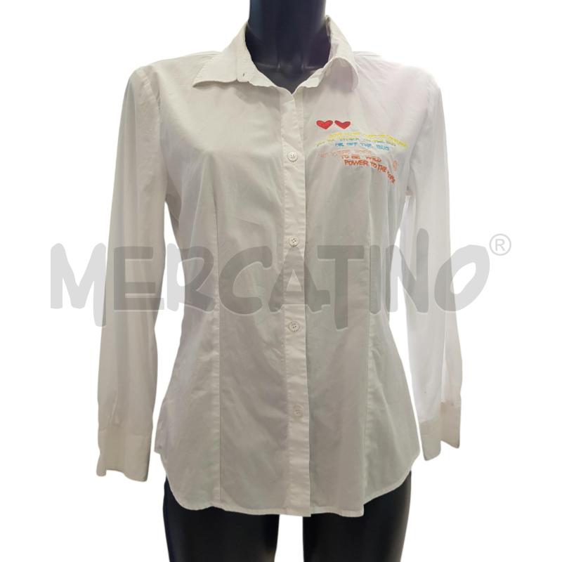 CAMICIA D LOVE MOSCHINO BIANCA LOVE IS NOT OURS | Mercatino dell'Usato Civitavecchia 1