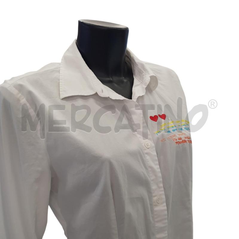 CAMICIA D LOVE MOSCHINO BIANCA LOVE IS NOT OURS | Mercatino dell'Usato Civitavecchia 3