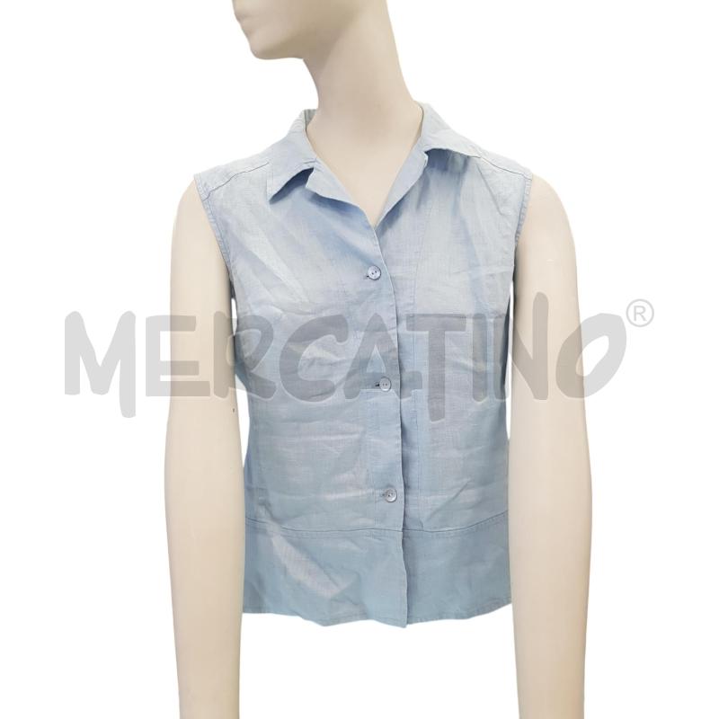 CAMICIA D VALENTINO J SMANICATA LINO CELESTE | Mercatino dell'Usato Civitavecchia 1