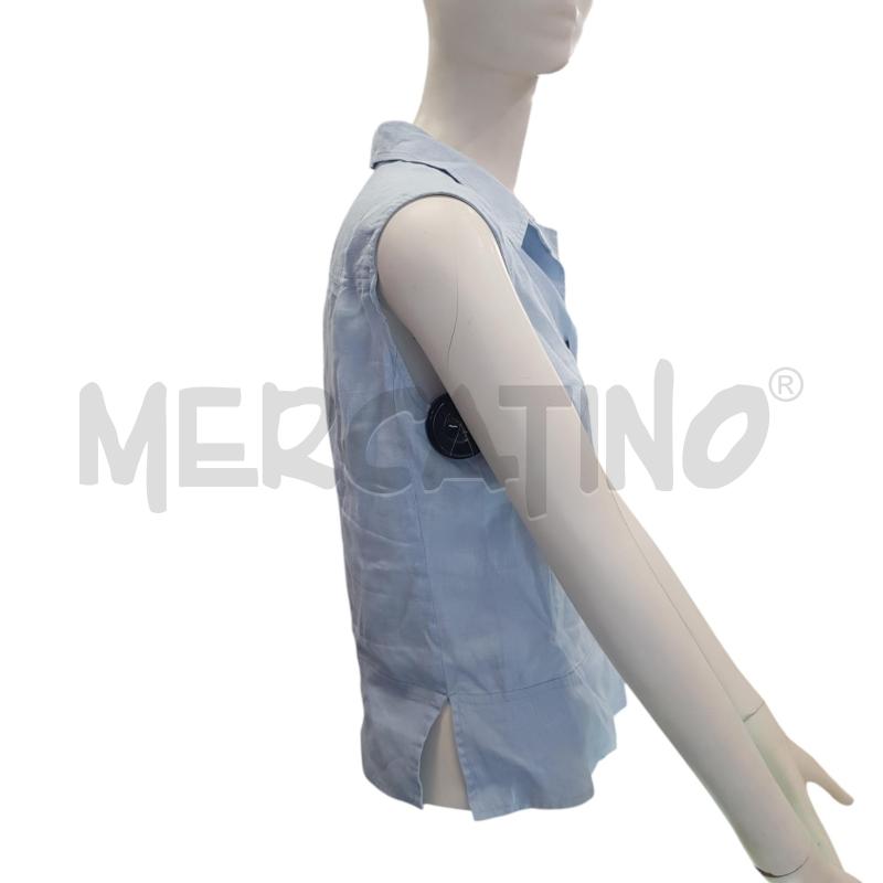 CAMICIA D VALENTINO J SMANICATA LINO CELESTE | Mercatino dell'Usato Civitavecchia 2