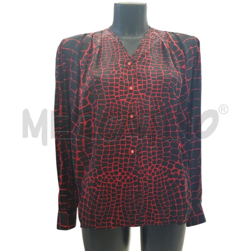 CAMICIA D VALENTINO MISSV NERA RETICOLATO ROSSO | Mercatino dell'Usato Civitavecchia 1