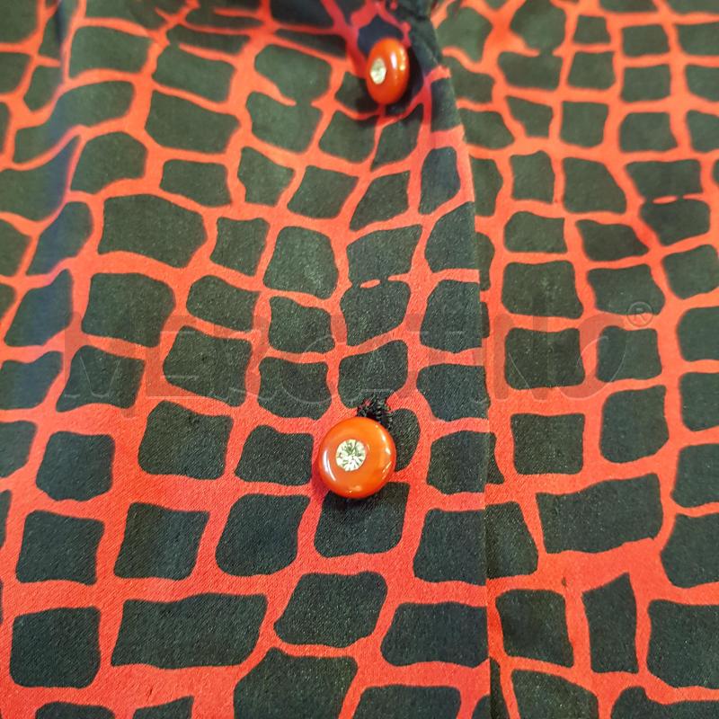 CAMICIA D VALENTINO MISSV NERA RETICOLATO ROSSO | Mercatino dell'Usato Civitavecchia 4