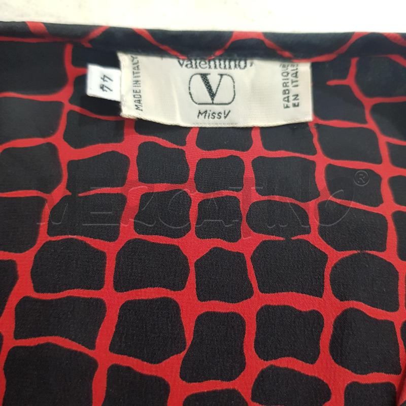 CAMICIA D VALENTINO MISSV NERA RETICOLATO ROSSO | Mercatino dell'Usato Civitavecchia 5