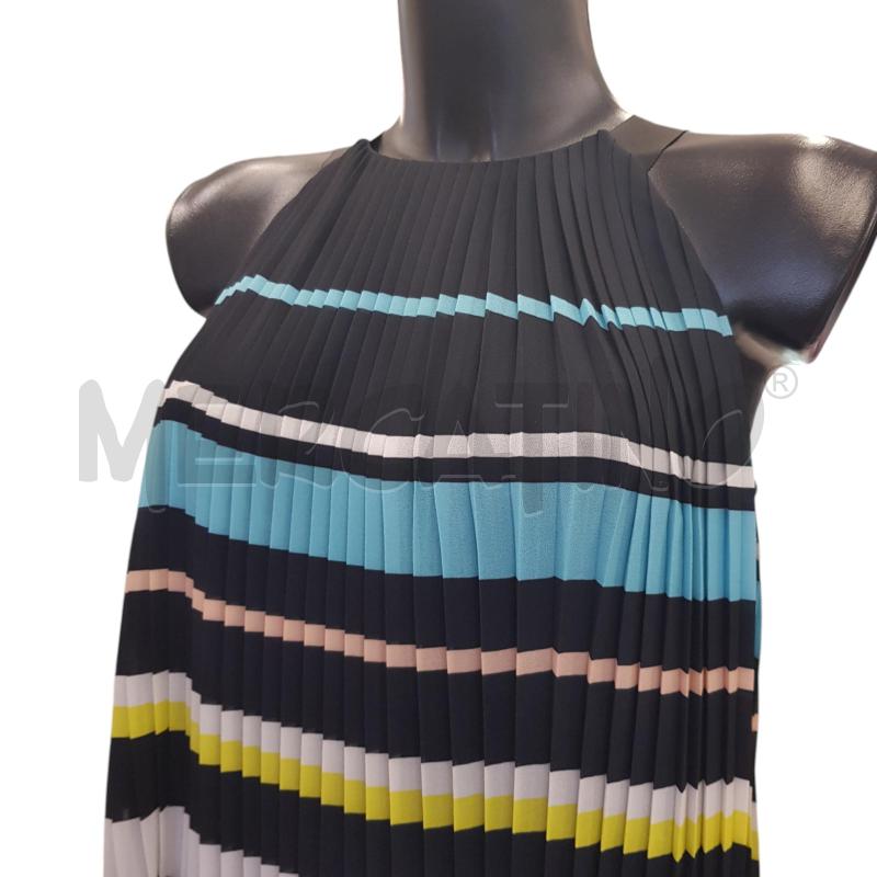 CANOTTA D TRUSSARDI BLU PLISSETTATA RIGHE MULTI COL | Mercatino dell'Usato Civitavecchia 2