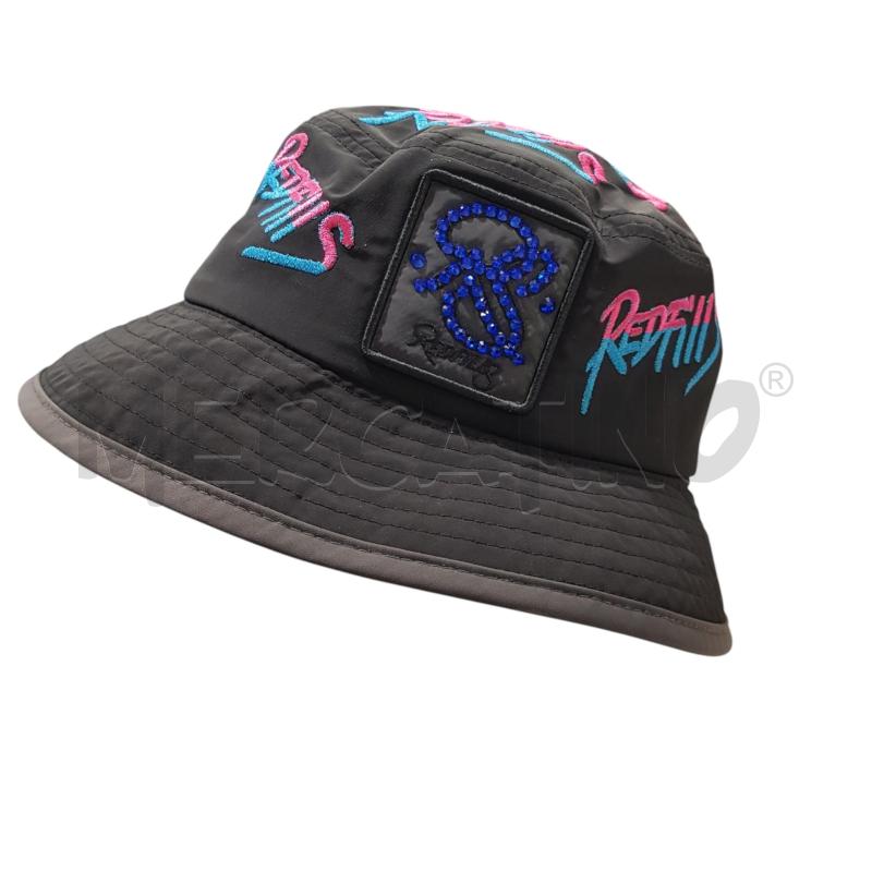 CAPPELLO REDFILLS PARIS NYLON NERO SCRITTE LUREX CEL/FUXIA | Mercatino dell'Usato Civitavecchia 2