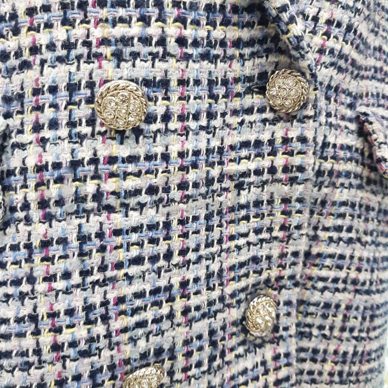 CAPPOTTO D PINKO DOPPIOPETTO AZZURRO BOTTONI GIOIELLO | Mercatino dell'Usato Civitavecchia 4