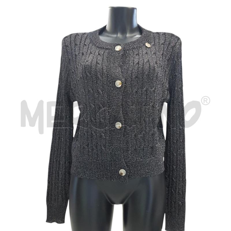CARDIGAN D A.MANGANO NERO LUREX ARGENTO | Mercatino dell'Usato Civitavecchia 1