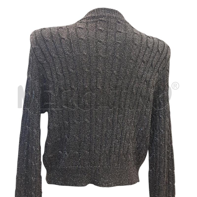 CARDIGAN D A.MANGANO NERO LUREX ARGENTO | Mercatino dell'Usato Civitavecchia 3