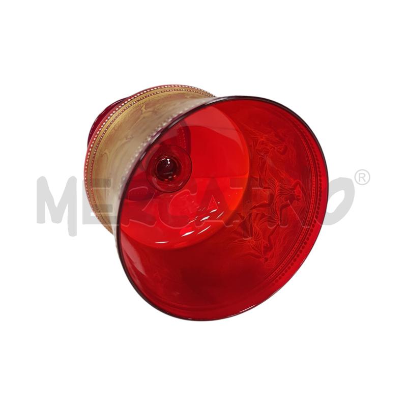 CENTROTAVOLA VETRO MURANO ROSSO RUBINO/ORO ZECCHINO ALTEZZA 23CM | Mercatino dell'Usato Civitavecchia 2
