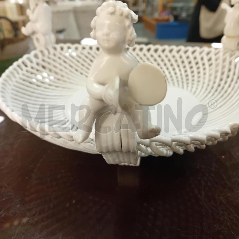 CESTINO TRAFORATO 3 PUTTI MUSICISTI DIAM.27CM | Mercatino dell'Usato Civitavecchia 2
