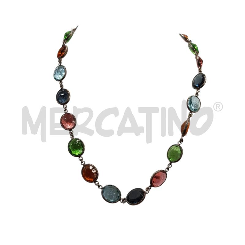 COLLANA ARG CASTONI COLORATI | Mercatino dell'Usato Civitavecchia 1