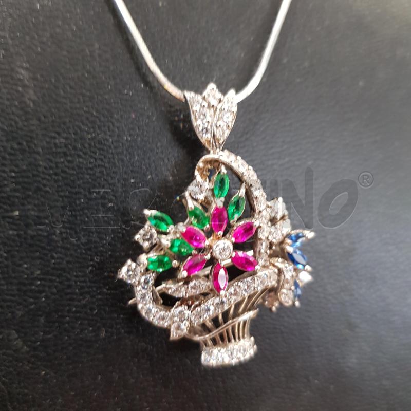 COLLANA ARG CESTO FRUTTA CIONDOLO/SPILLA | Mercatino dell'Usato Civitavecchia 1