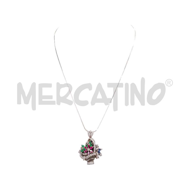 COLLANA ARG CESTO FRUTTA CIONDOLO/SPILLA | Mercatino dell'Usato Civitavecchia 2