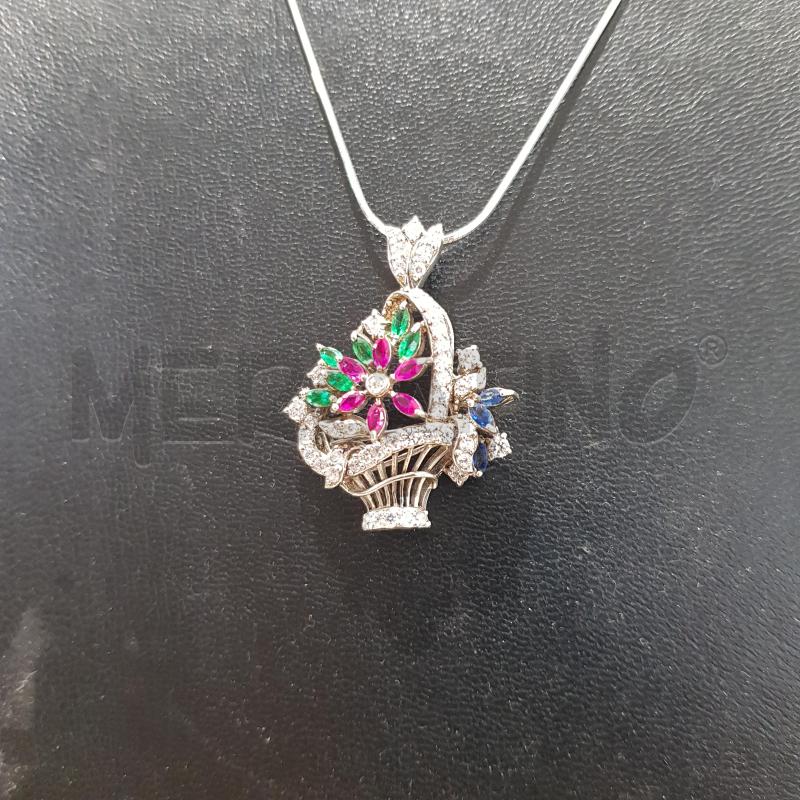 COLLANA ARG CESTO FRUTTA CIONDOLO/SPILLA | Mercatino dell'Usato Civitavecchia 3