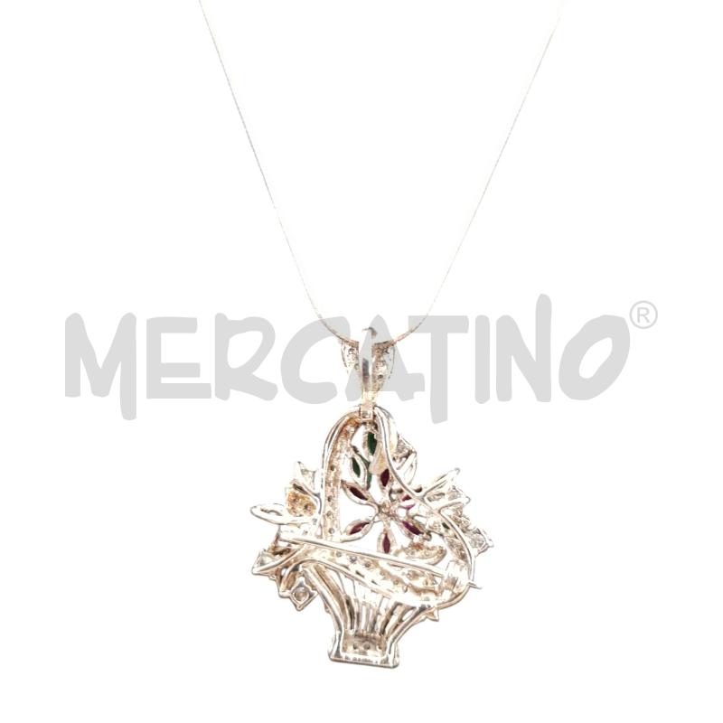 COLLANA ARG CESTO FRUTTA CIONDOLO/SPILLA | Mercatino dell'Usato Civitavecchia 4