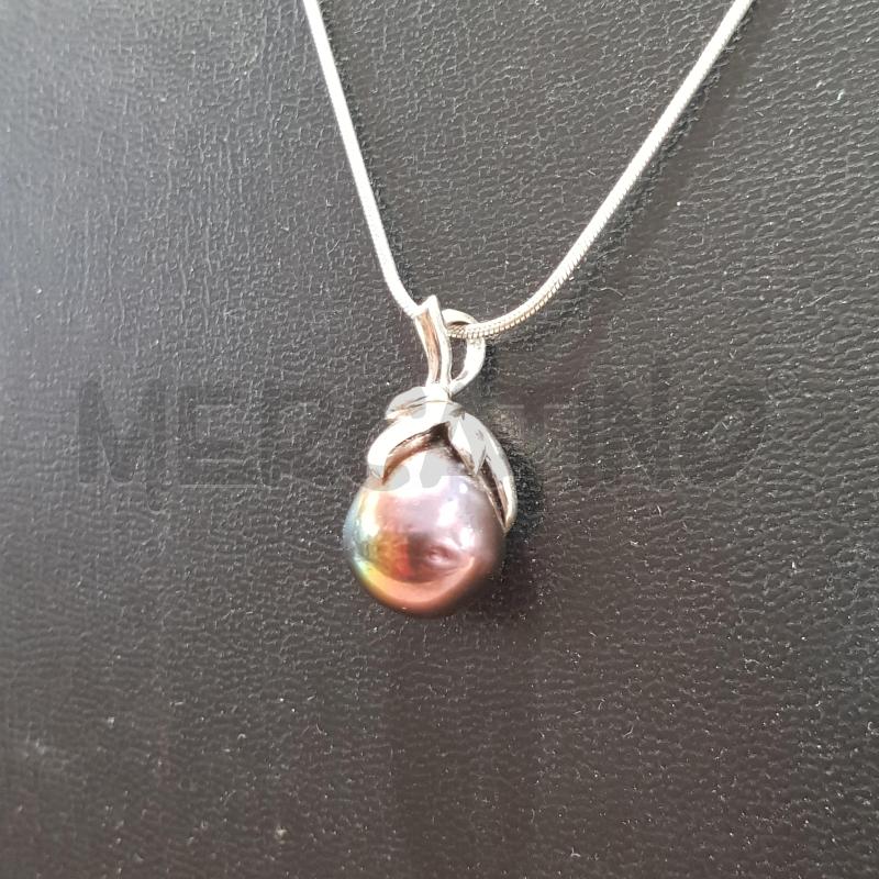COLLANA ARG GOCCIA PERLA NERA | Mercatino dell'Usato Civitavecchia 4