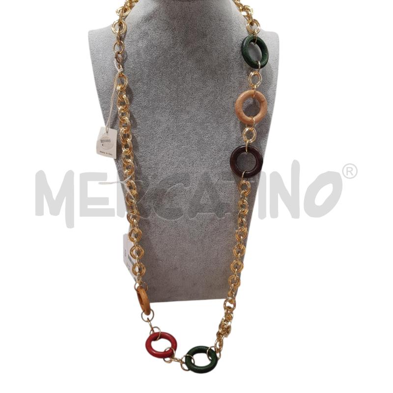 COLLANA BYBA LEGNI E ACCIAIO  | Mercatino dell'Usato Civitavecchia 1