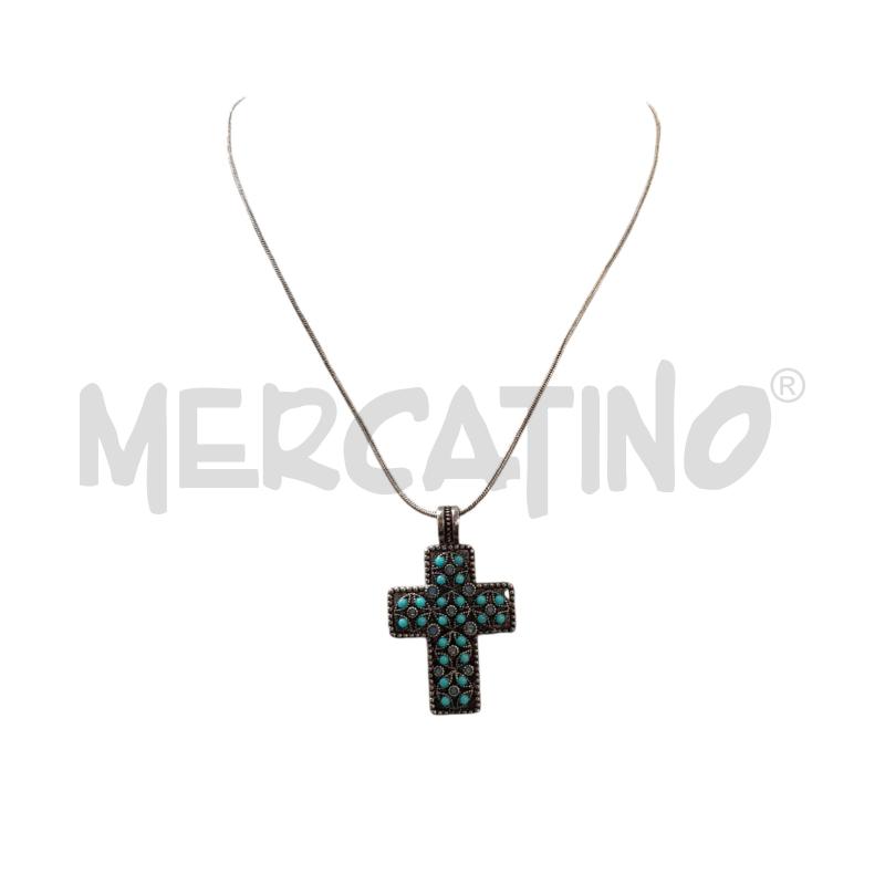 COLLANA CIONDOLO CROCE PASTA TIRCHESE | Mercatino dell'Usato Civitavecchia 1