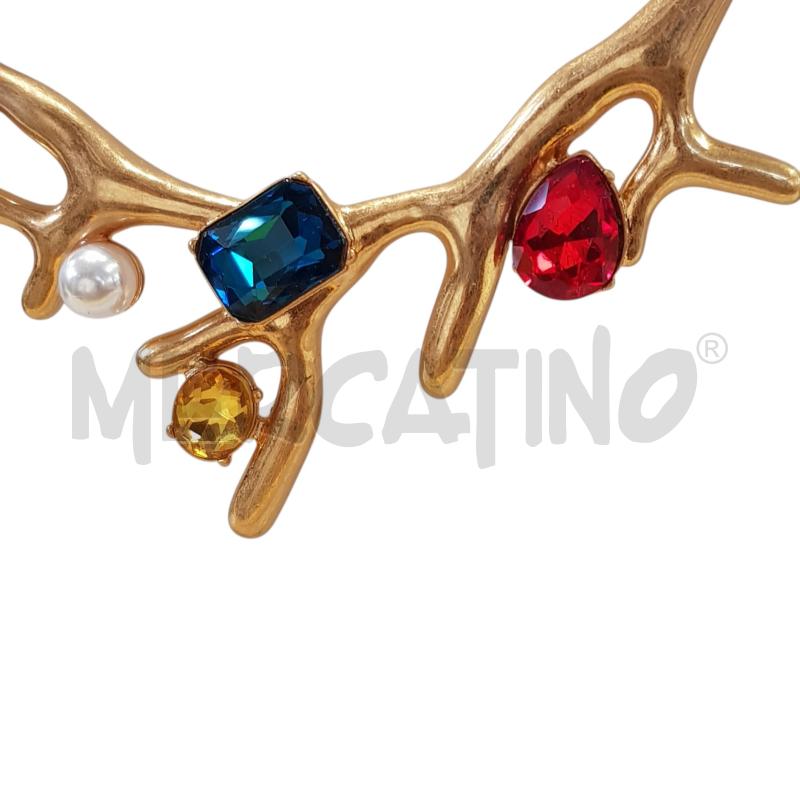 COLLANA EFFETTO CORALLO STEEL DETT COPLORATI  | Mercatino dell'Usato Civitavecchia 2