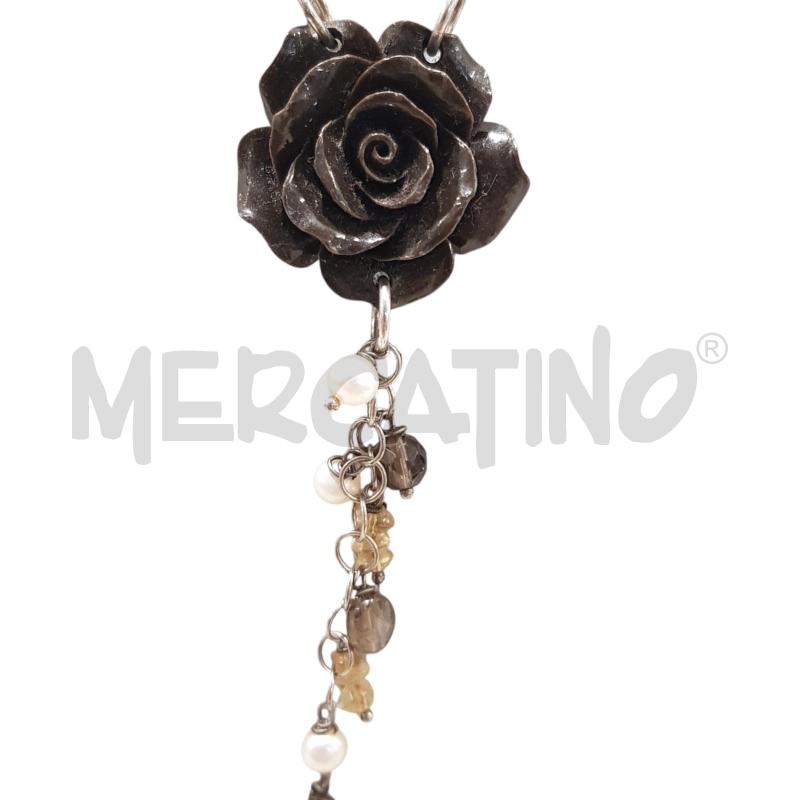 COLLANA FIORE PERLINE CHIUS ARG | Mercatino dell'Usato Civitavecchia 4