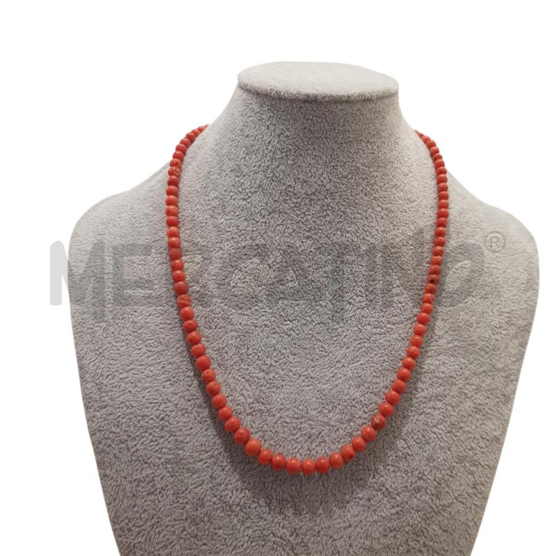 COLLANA GIROCOLLO CORALLO MEDITERRANEO | Mercatino dell'Usato Civitavecchia 1