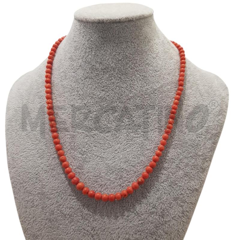 COLLANA GIROCOLLO CORALLO MEDITERRANEO | Mercatino dell'Usato Civitavecchia 5