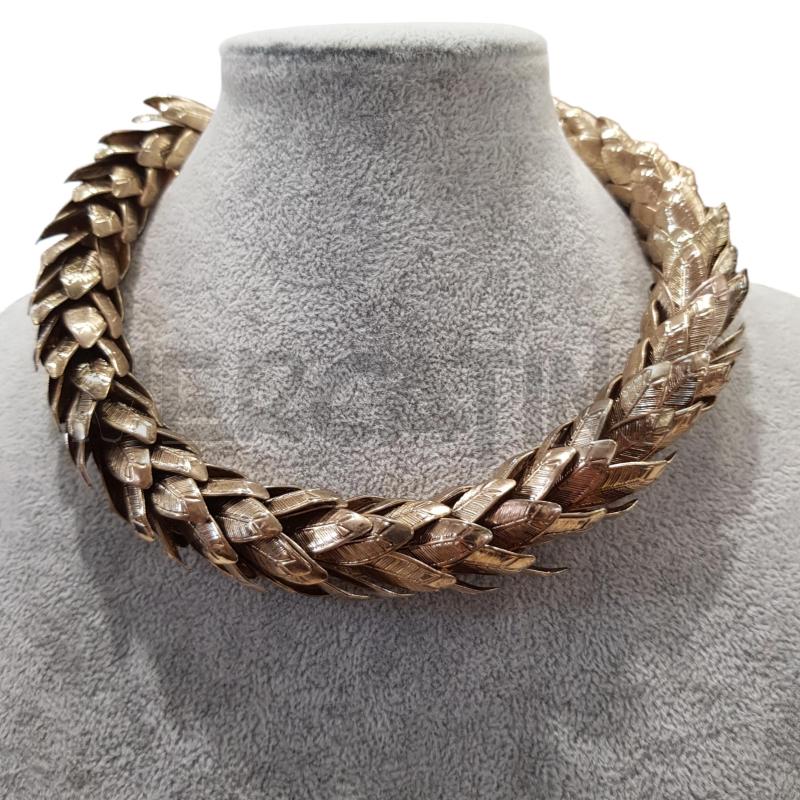 COLLANA GIROCOLLO FOGLIE DORATE | Mercatino dell'Usato Civitavecchia 1
