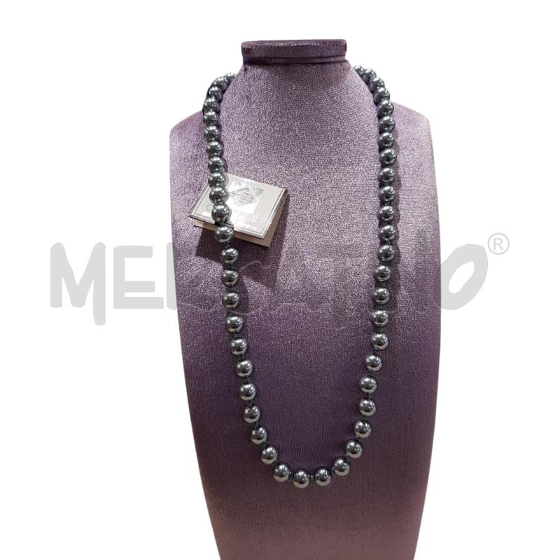 COLLANA VINTAGE GRIMALDI SFERE GRI | Mercatino dell'Usato Civitavecchia 1
