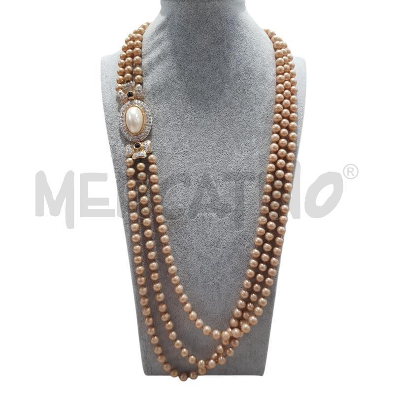 COLLANA VOGUE BIJOUX 3FILI CHIUSURA GIOIELLO | Mercatino dell'Usato Civitavecchia 1