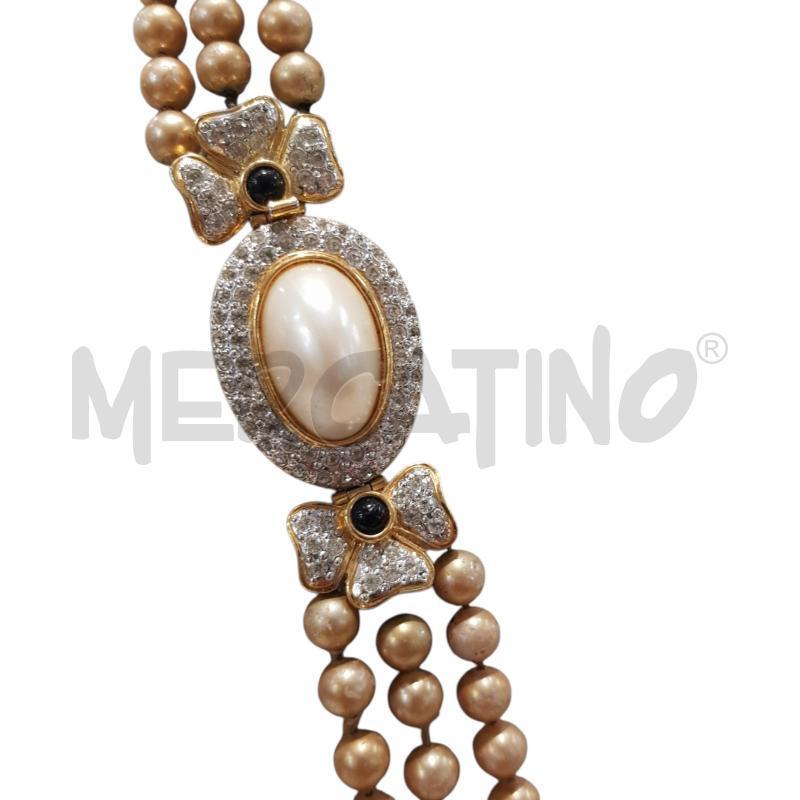 COLLANA VOGUE BIJOUX 3FILI CHIUSURA GIOIELLO | Mercatino dell'Usato Civitavecchia 2