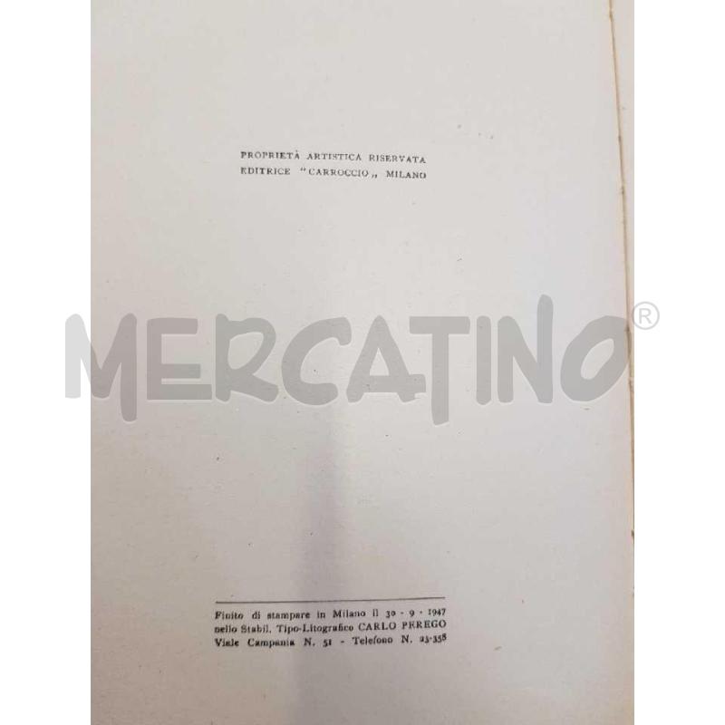 COLLODI - LE AVVENUTURE DI PINOCCHIO, ED.CARROCCIO 1947 | Mercatino dell'Usato Civitavecchia 3