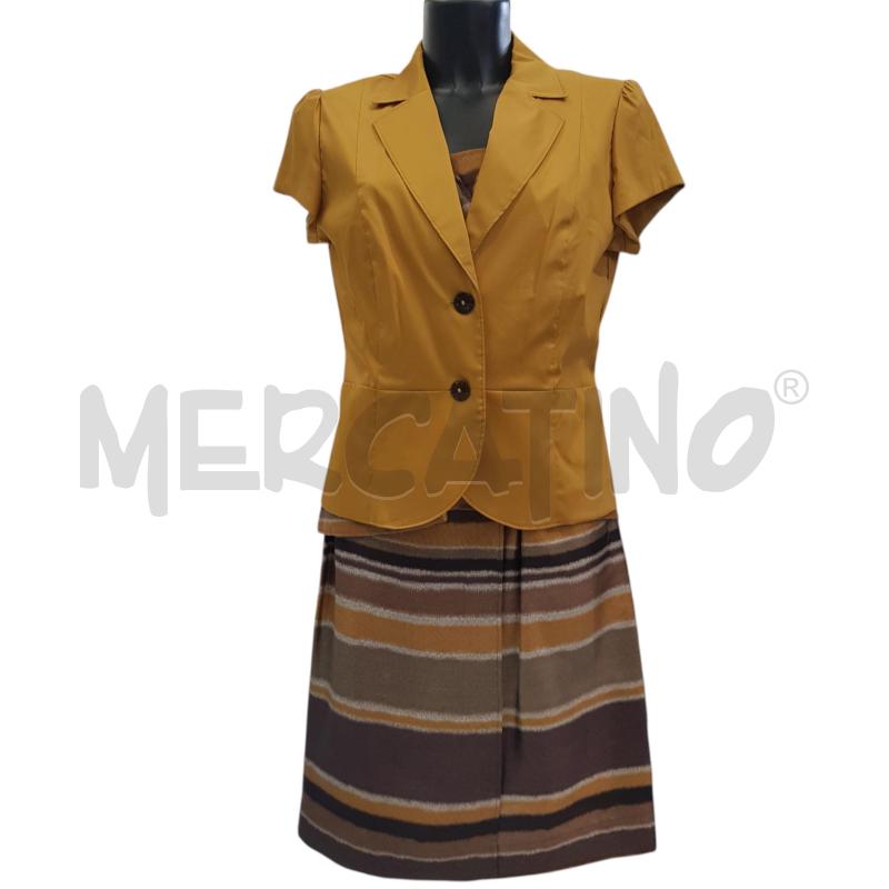 COMPLETO D DIANA GALLESI 3PZ GIACCA+TOP+GONNA SENAPE  | Mercatino dell'Usato Civitavecchia 1