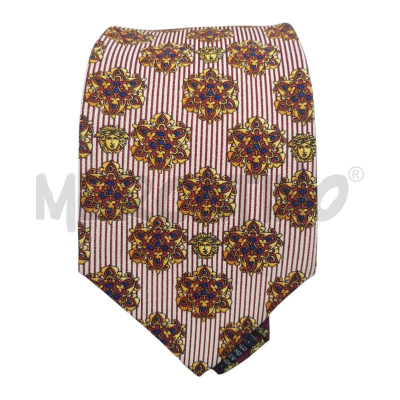 CRAVATTA GIANNI VERSACE GESSATA BIA ROSSO DISEGNI ORO | Mercatino dell'Usato Civitavecchia 1