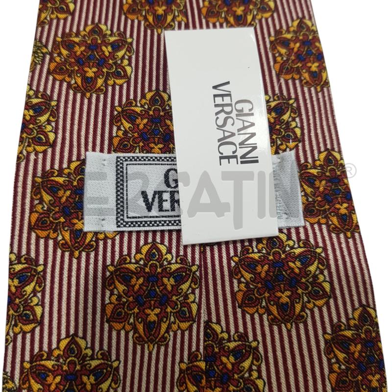 CRAVATTA GIANNI VERSACE GESSATA BIA ROSSO DISEGNI ORO | Mercatino dell'Usato Civitavecchia 3