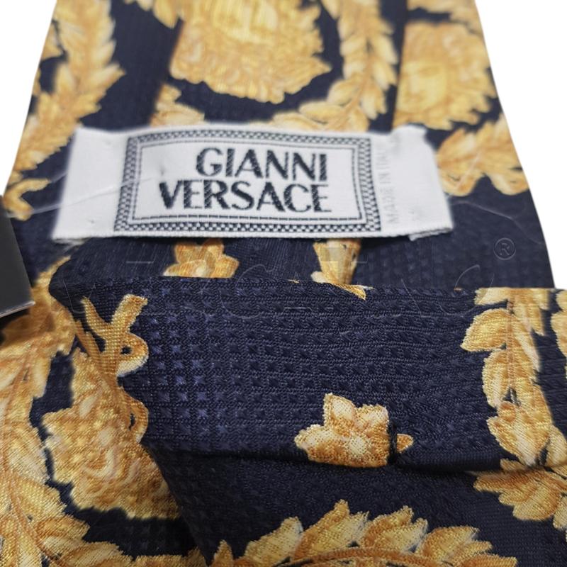 CRAVATTA GIANNI VERSACE VINT BLU MEDUSA ORO | Mercatino dell'Usato Civitavecchia 2